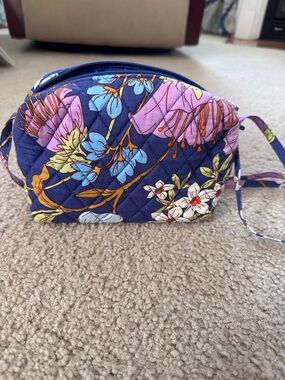 Vera Bradley Women's Outlet Cotton Camera Bag Crossbody Bag Coffee Garden